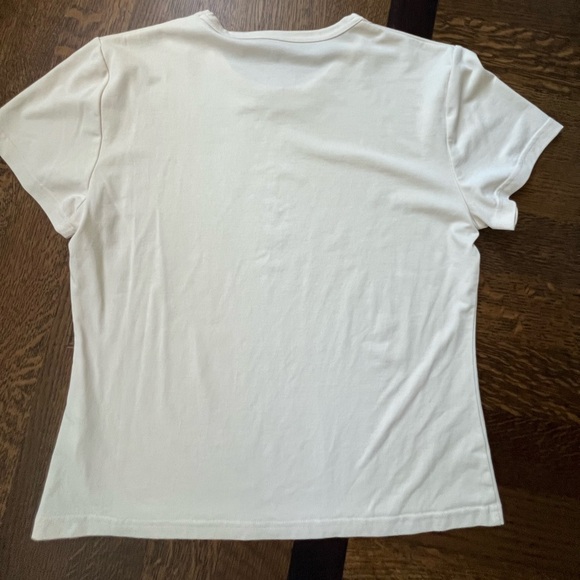 LEZE THE LABEL Rue Cream Scoop Neck Soft T-Shirt Women’s Size Large BRAND NEW - Picture 6 of 7